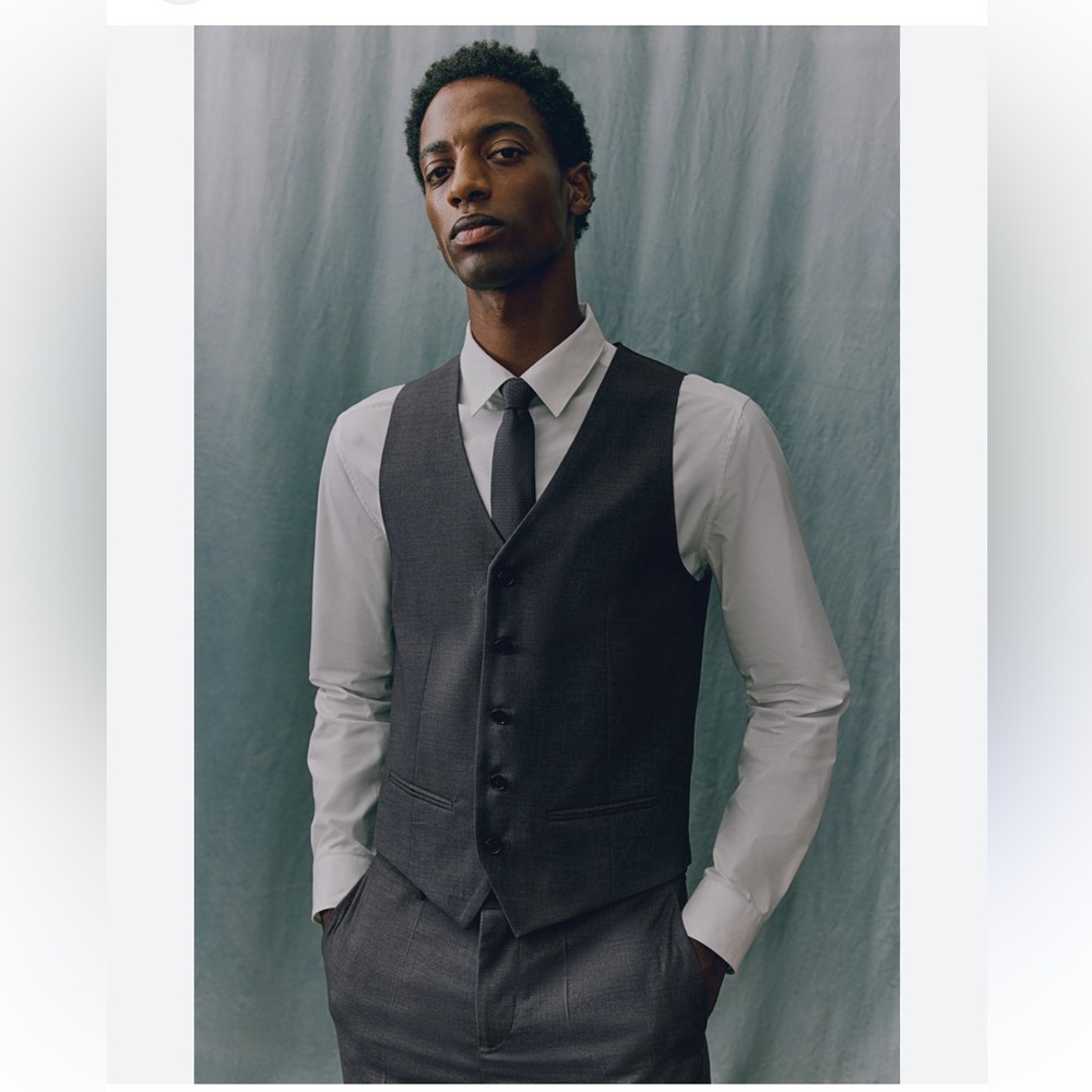 H&M Grey light charcoal Suit Vest